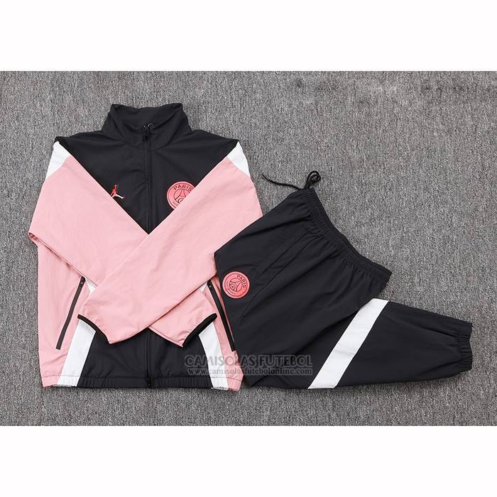 Fato de Treino Com Blusao del Paris Saint-Germain 2025-2026 Preto Rosa